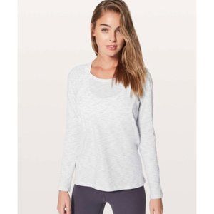 Lululemon Long Sleeve T-shirt Top Marled Cream